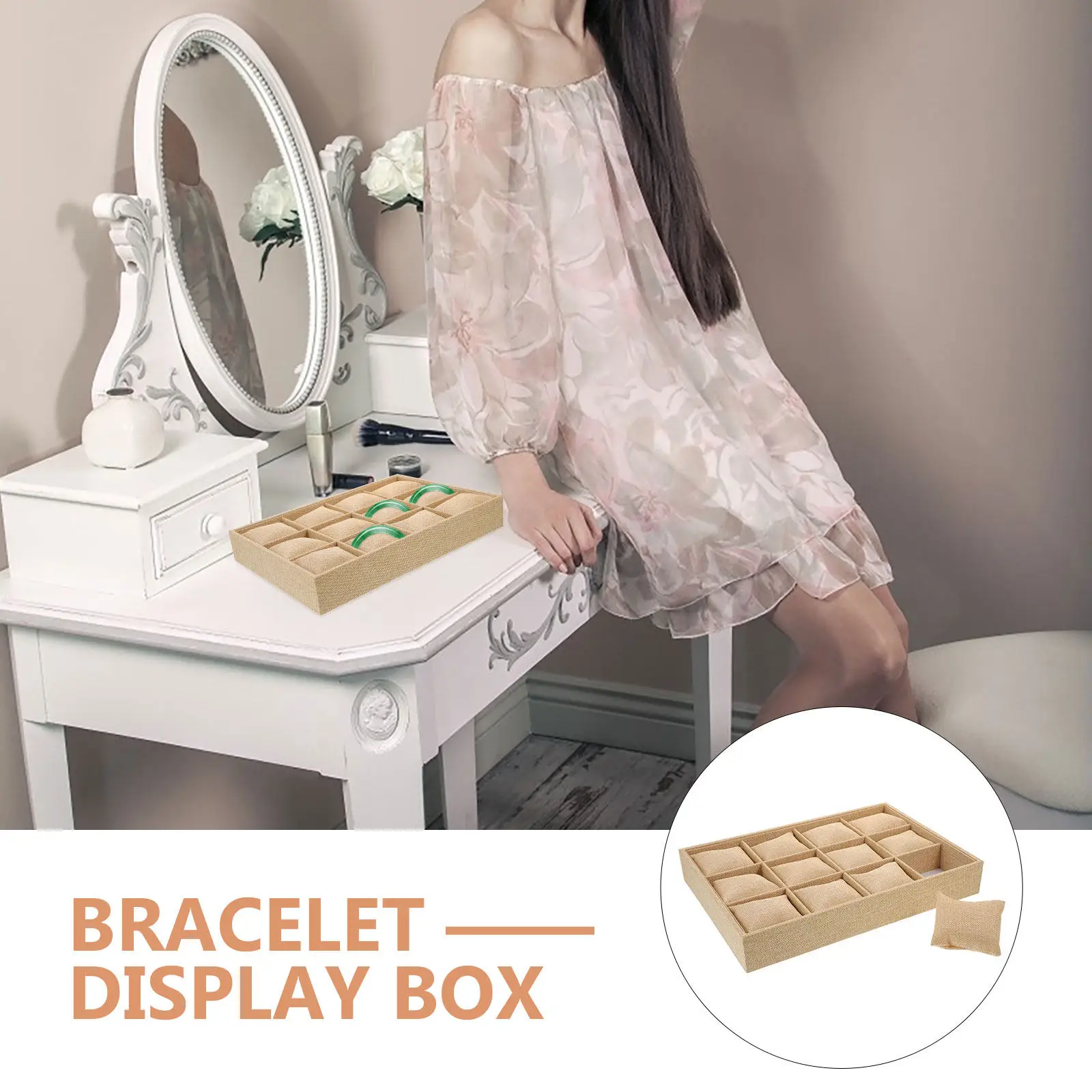 

Набор из 1 шт. трапециевидных подставок для браслетов и часов, многоразовый органайзер для украшений, простой и элегантный дизайн, многосекционный футляр