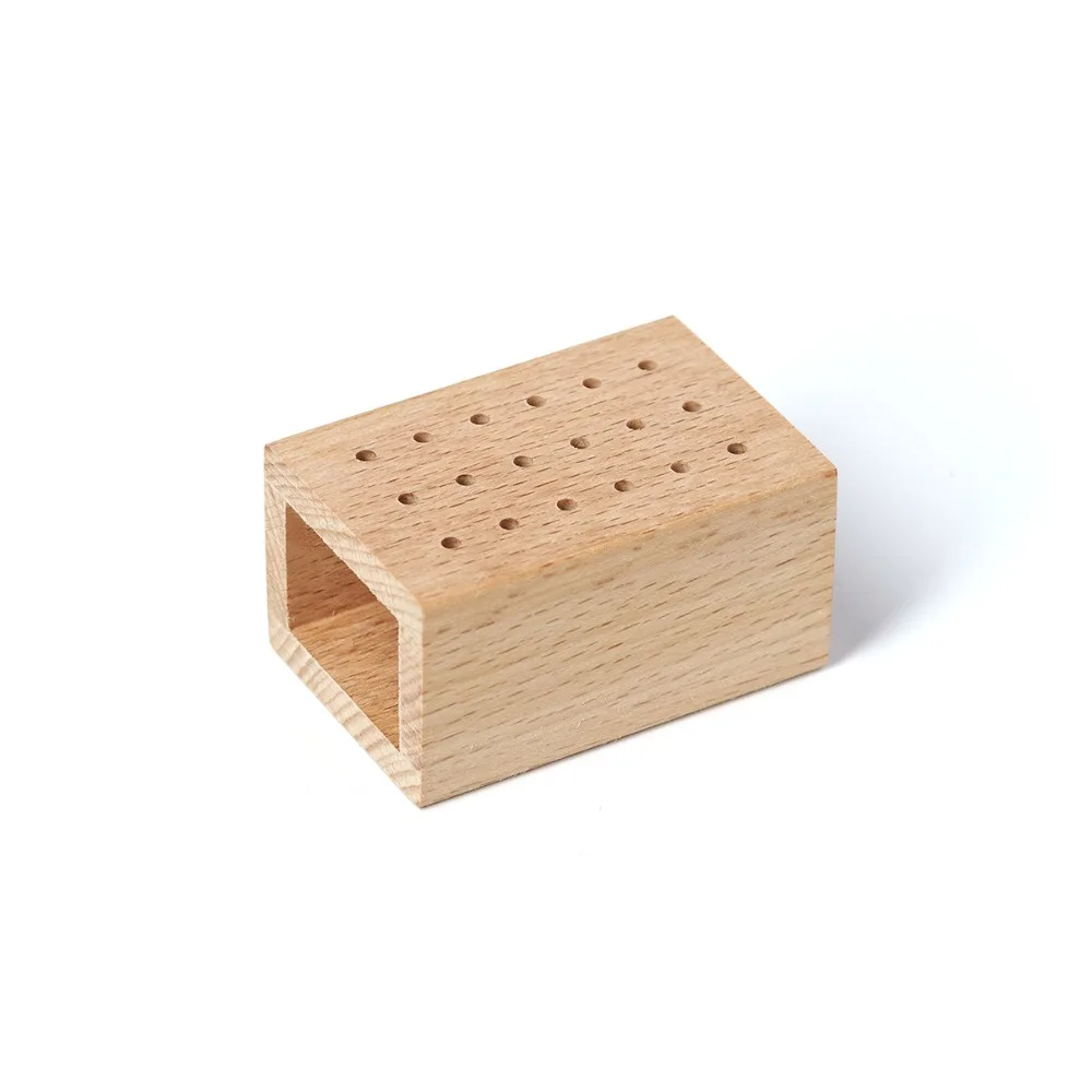 18 Holes Wood Nail Drill Bits Holder Empty Container Case Wood Display Stand Nail File Head Storage Rack Universal Save Space