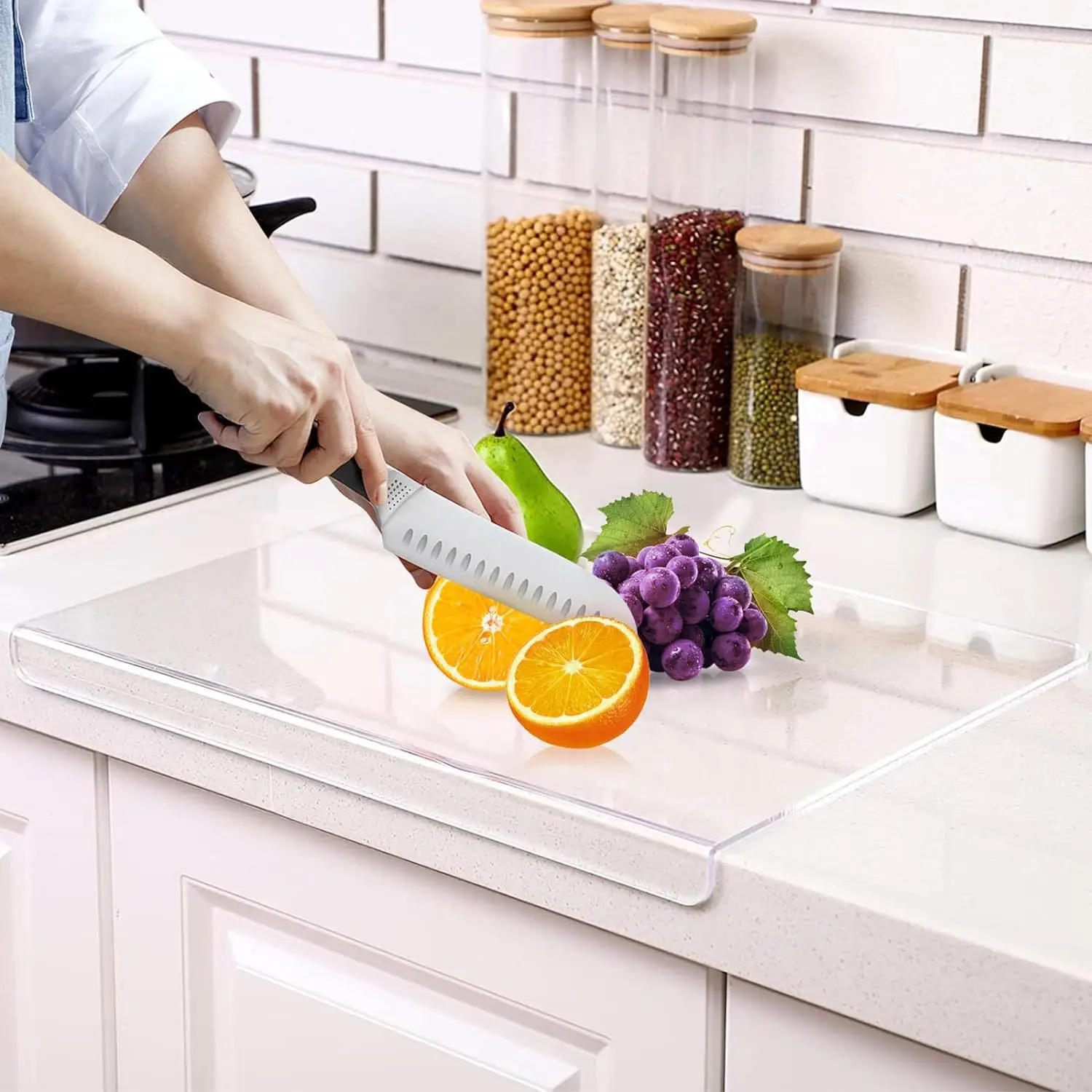 

PremiumAcrylic Cutting Chopping Boards , Multipurpose Kitchen Cutting Chopping Boards Counter Countertop Protector Kitchen Gadge