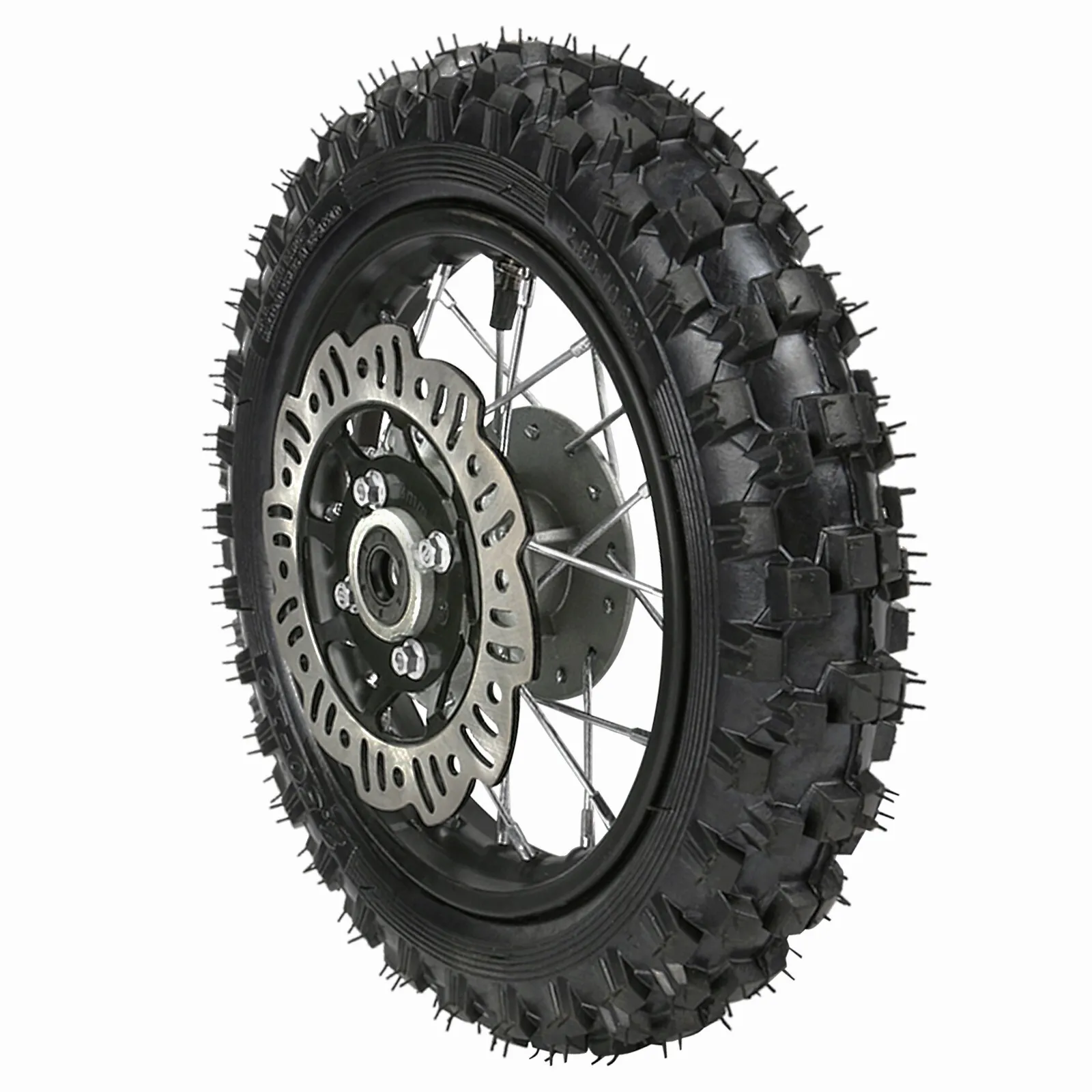 2.50-10 Disc Brake Assembly Front Wheel Rim Tire Swingarm for 50cc 70cc 90cc 110
