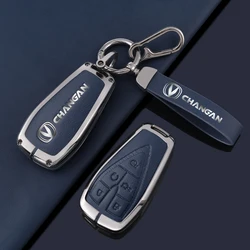 Car Zinc Alloy Key Case Cover Shell Fob for Changan UNIT UNIK CS35PLUS CS55 PLUS CS75 PLUS Oshan X7 X5 Auto Keychain Accessories