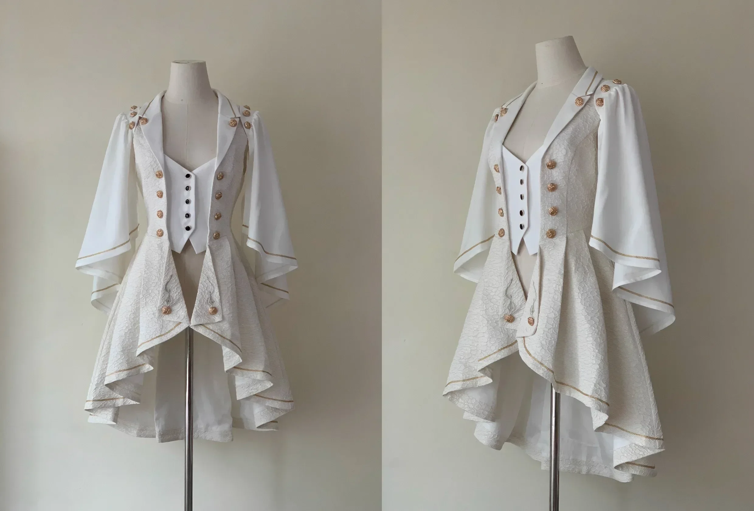 ~Fallen Moon Rule~Military Lolita Vest Dress Coat Retro Knight SK Shirt by (BFM)SilentMars Pre-order