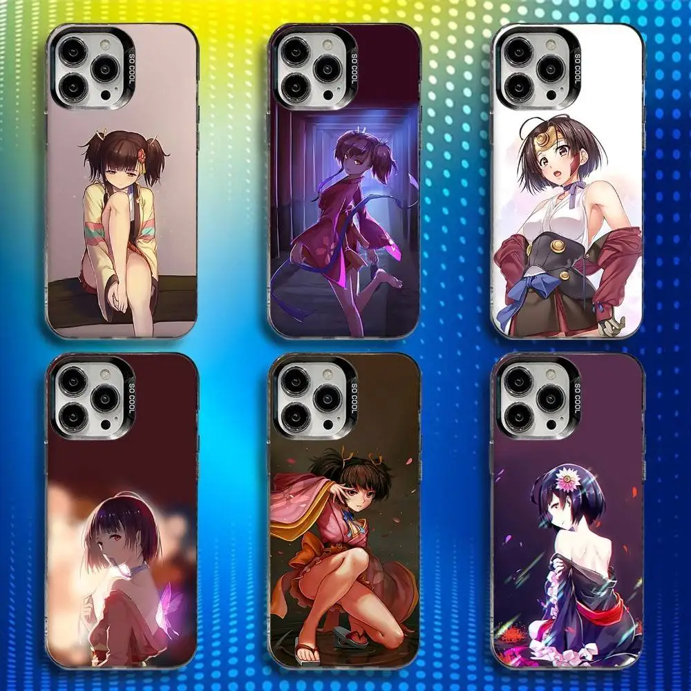 

K-Koutetsujou Mumei Anime Phone Case For iPhone 17,16,15,14,13,12,X,8,Pro,Max,Plus,E,SE4,Air,Mini IMD Matte Black