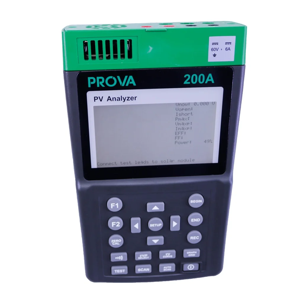 PROVA-200A Portable Electronic Solar Module Analyzer with Battery Support 60V 6A (180W Capability) PV Analyzer