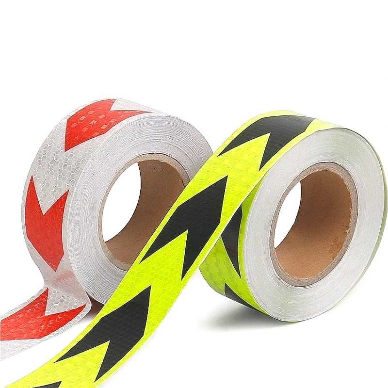 Cinta de advertencia reflectante de 5cm, seguridad del tráfico, anticolisión, pegatina de señal de tráfico nocturna para garaje, cinta reflectante, Material reflectante