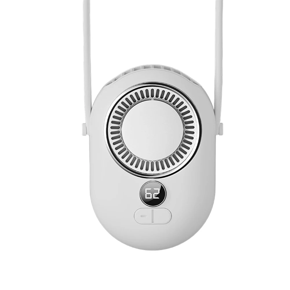 

Wearable Portable Cooling Fan Cooling Adjustable Wind Speeds As Shown Hands-free Fan Compact And Easy To Carry