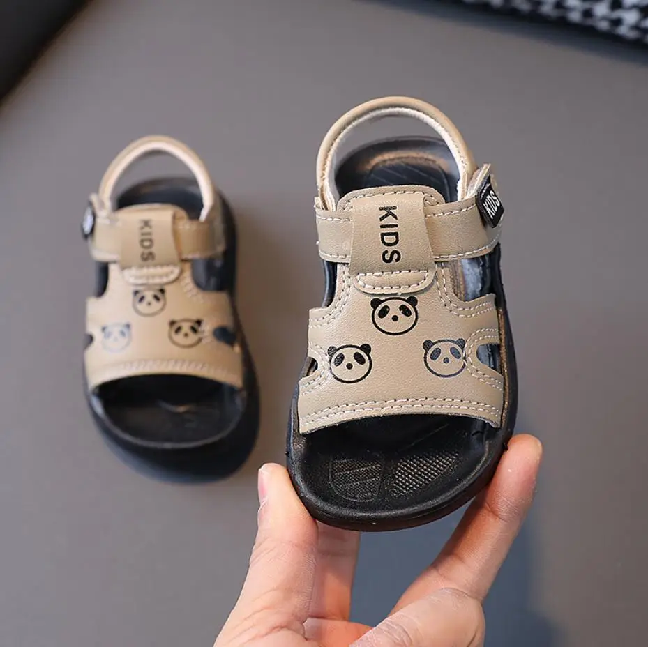 Sandalias antideslizantes para bebés de 1 a 6 años, zapatos de playa de suela suave con dibujos animados, zapatillas informales para caminar