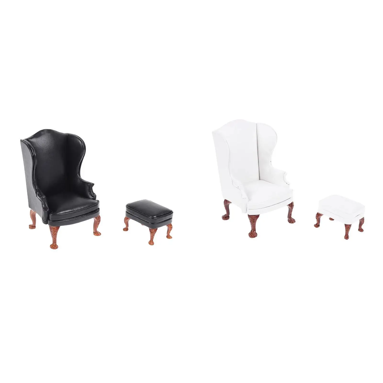 

1/12 Dollhouse Dsingle Sofa Doll House Accessories PU Leather Sofa Accessory