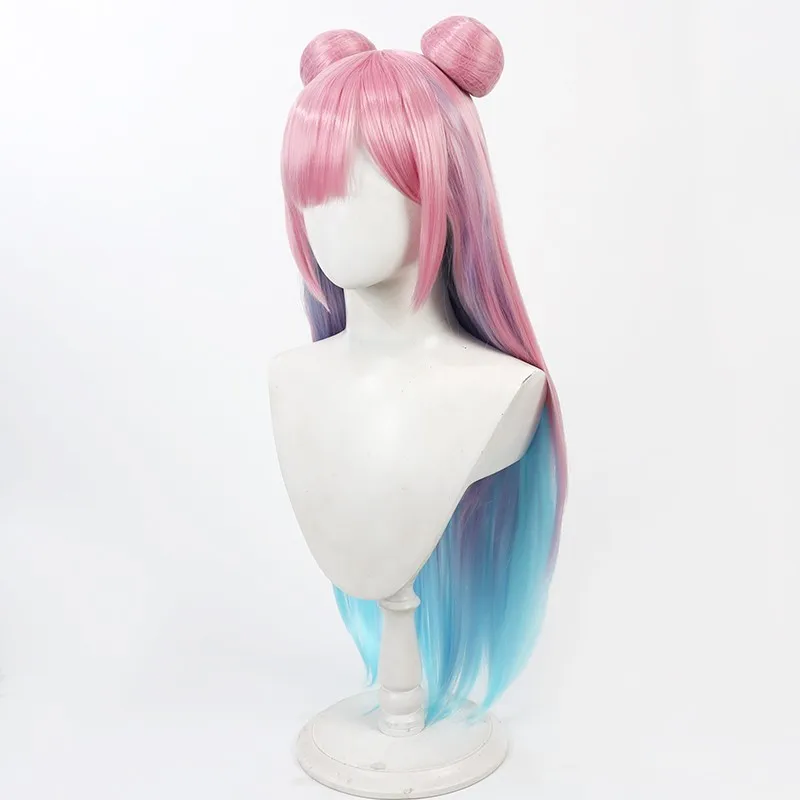 Puniru Cosplay Wig Anime Puniru is a Kawaii Slime Pink And Blue Hair High Temperature Wire Hair For Women