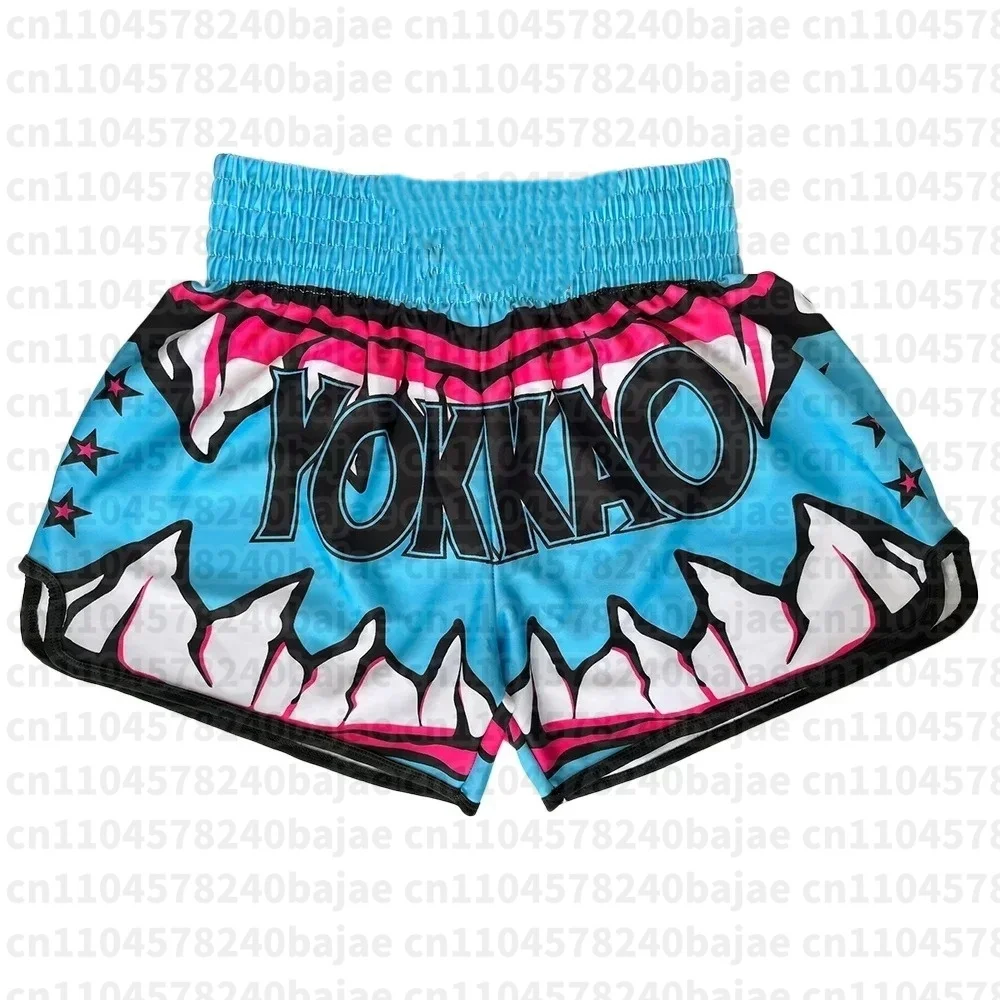 Herren- und Kinder-Muay-MMA-Thai-Kampfsport-Hallen-Shorts mit 3D-Cartoon-Druck, Fitness-Shorts, Sport- und Kampf-Shorts, Grappling-Shorts, Boxshorts – Detail 3