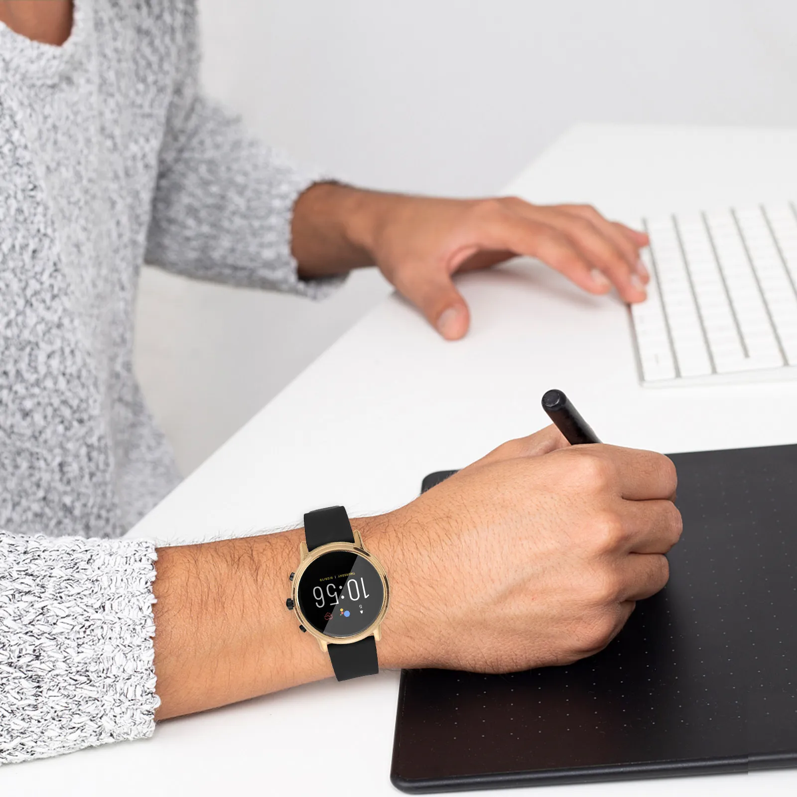 

Защитный чехол для часов из ТПУ, золотистый, полностью закрывающий переднюю и заднюю панели, устойчивый к царапинам, подходит для Gen 5, рамка для часов Hr