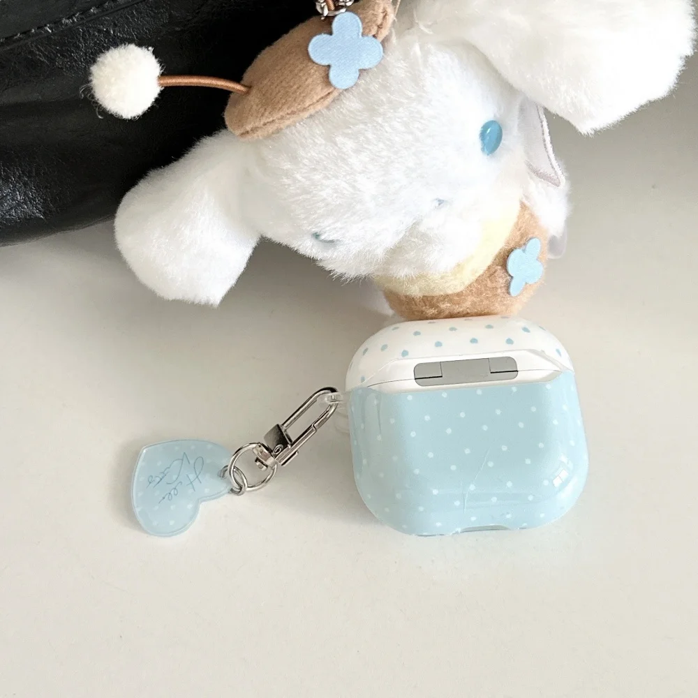 [Leo] أجنحة ستيريو منقطة لأجهزة AirPods pro2 غطاء سماعة أذن بلوتوث لاسلكي Apple AirPods 1/2/3/4 جيل غلاف ناعم Pro