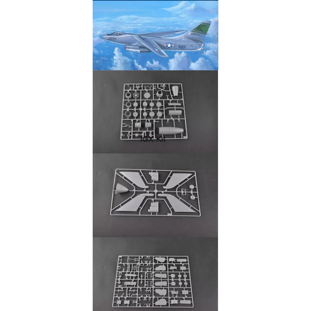 

Trumpeter 02868 1:48 Scale US A3D2 A3 Skywarrior Strategic Bomber Attack Plane Military Plastic Assembly Model Building Kit