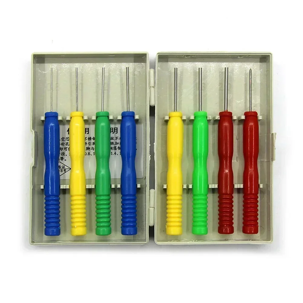 8PCS Hollow Needle Stainless Steel Desoldering Tool Set For for Professional Electronics Repair and Maintenance