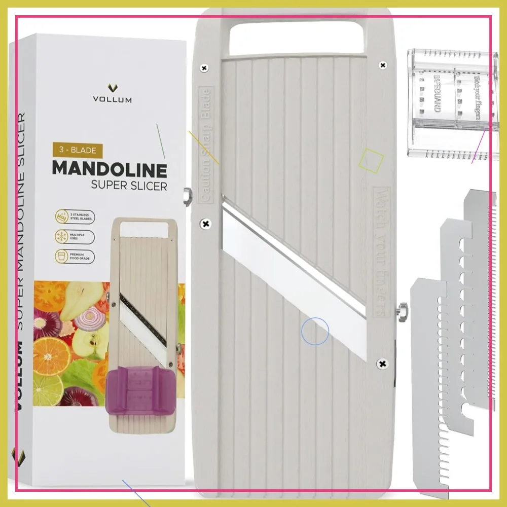 

Professional Japanese Mandoline Slicer with Interchangeable Stainless Steel Blades for Kitchen Vegetable Cutting