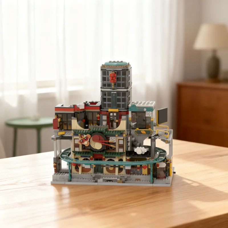 

4260 деталей MOC Город фонарей: Ниндзя-модель, конструктор, креативный подарок, коллекционный декор, премиум-класс для детей и взрослых, для дома и офиса