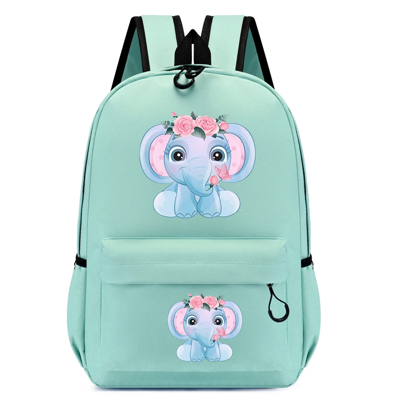 Mochila bonito dos desenhos animados para crianças, mochilas escolares na moda, elefante Kawaii Bookbag, mochila de viagem Anime, mochila de moda, nova