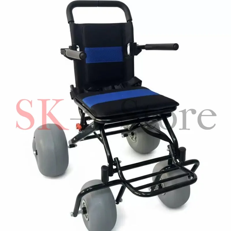 Beach wheelchair Dasha tire all-terrain breathable seat backrest waterproof safety lightweight recycling foldable mobile