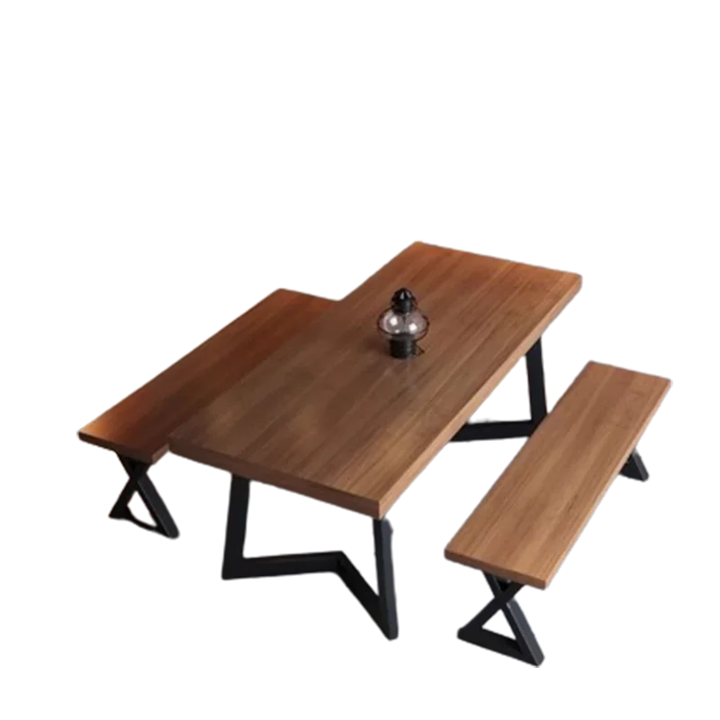 

Unique Luxury Dining Table Wooden Oilproof High Wood Restaurant Set Tables Chairs Round Modern Mesas De Jantar Home Furniture