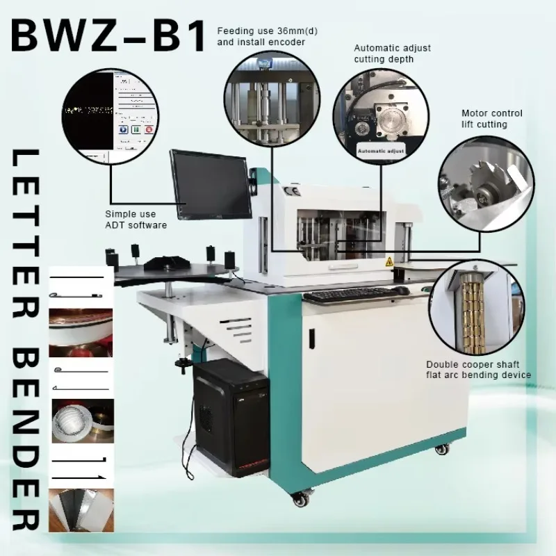 Hot Sale BWZ-B1 Alminum3D Letter Bender Channel Letter Bending Machine For Acrylic Metal Signs Making