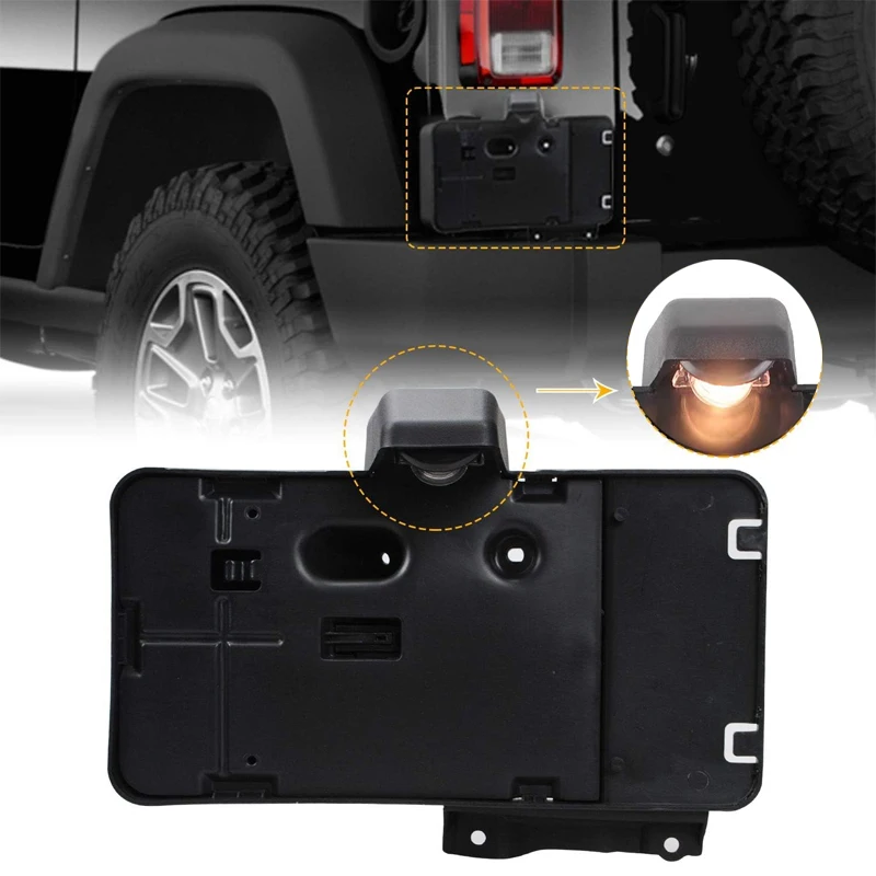 

Для Jeep Wrangler JK 2007-2017 задний держатель номерного знака рамка номерная бирка монтажный кронштейн с подсветкой
