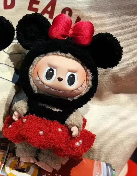 Hot High Quality Clothes for labubu Figure Fashion 17cm Only Clothes Little Clothes Color Match Hoodie Ornament Gifts No doll