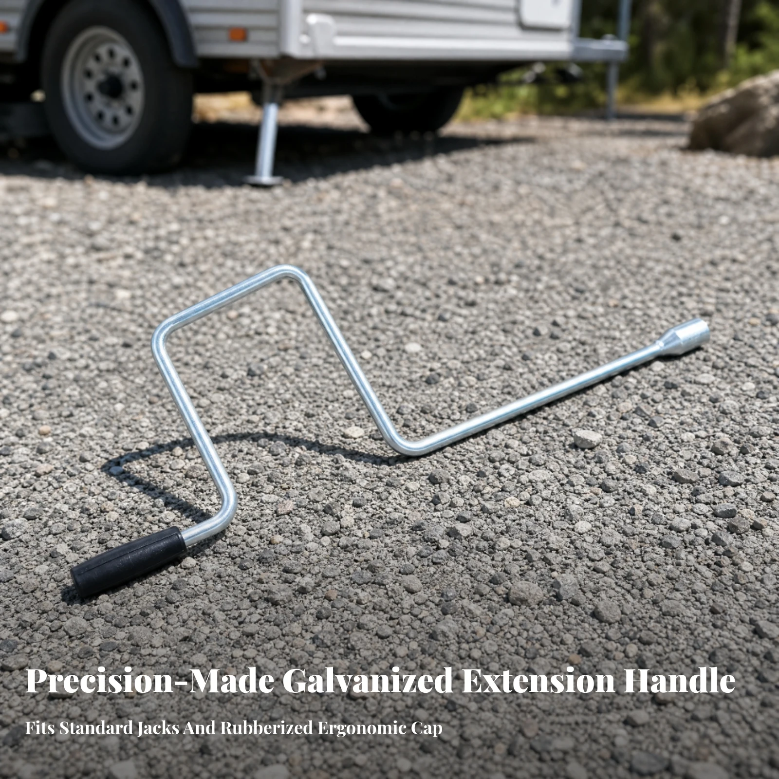 Trailer Jack Handle Sturdy Trailer Jack Extension Crank Trailer Crank Handle Wear Resistant Ergonomic for Campsite Setup