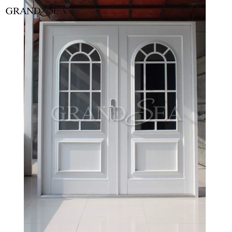 european style french door aluminum front door with grill design