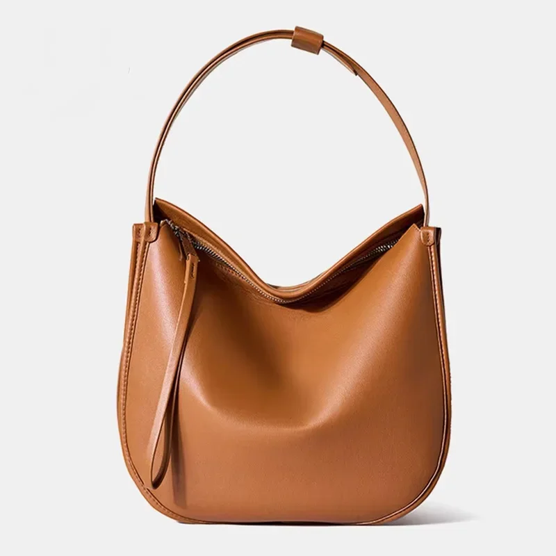 

Женская коричневая сумка-мессенджер из мягкой кожи, модные сумки для девочек, роскошная дизайнерская сумка через плечо, большая вместительная сумка-хобо, сумка-портфель