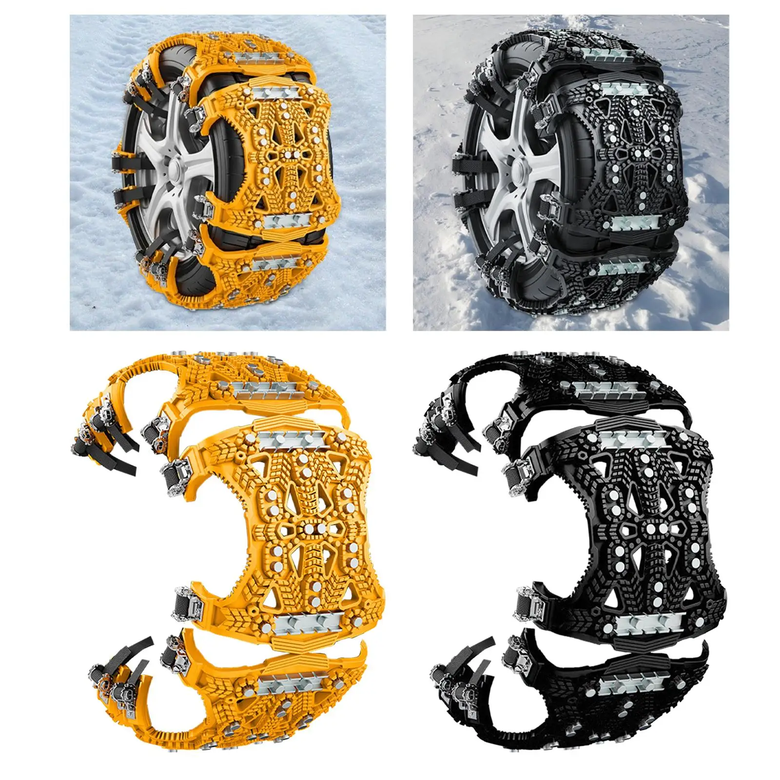 Vehicle Car Tyres Anti Slip Snow Chain Easily Mount Winter Security Chain Portable for SUV Trucks ATV Durable Lightweight