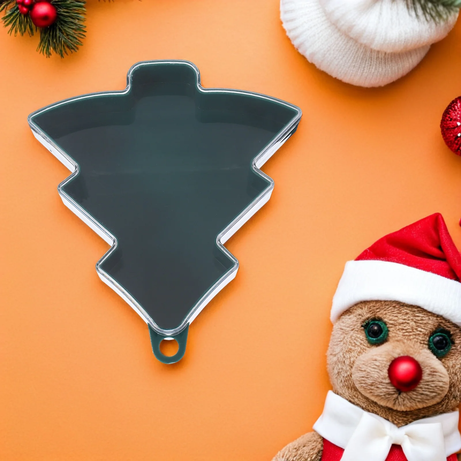 

10Pcs Xmas Tree Shaped Boxes - Decorative Candy Holder Ornaments for Holiday Parties - Lightweight Plastic Gift Storage