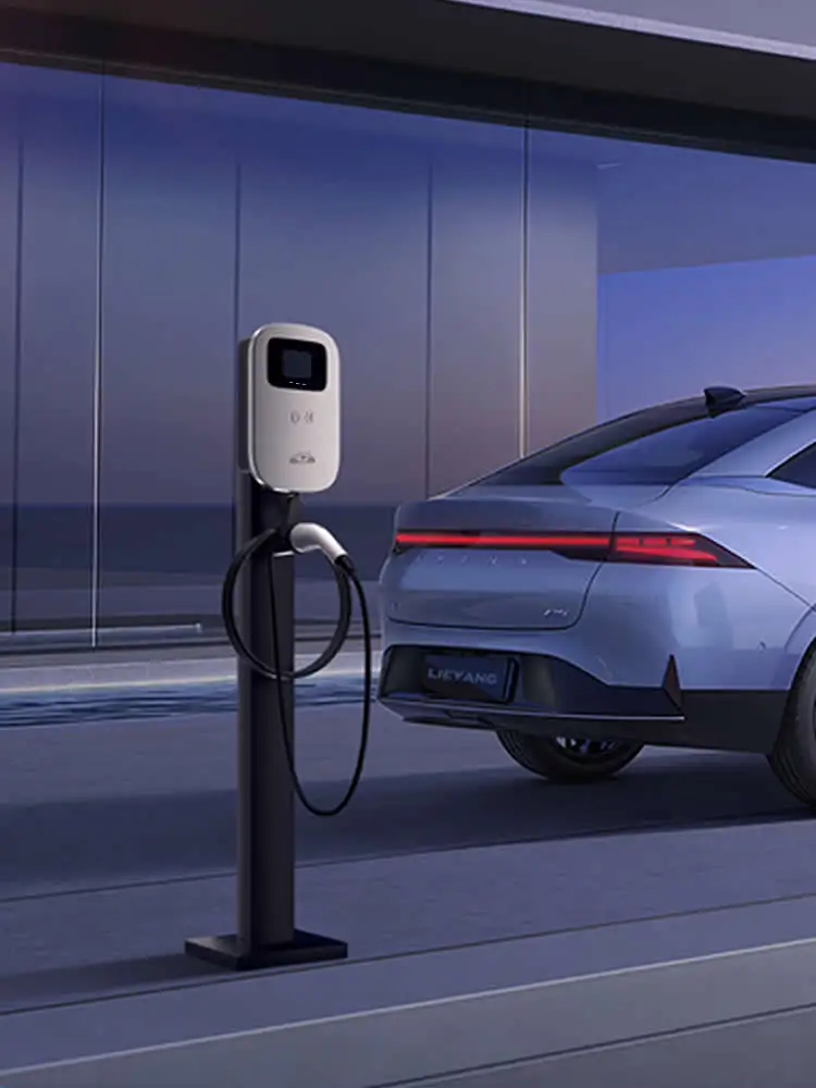 JIGU Typ2 EV-Ladegerät 4,3-Zoll-Bildschirm 32A 7,6kW EVSE Wallbox APP-Steuerung Ladestation Autoladegerät 3-Phasen 22kW mit OCPP 1.6