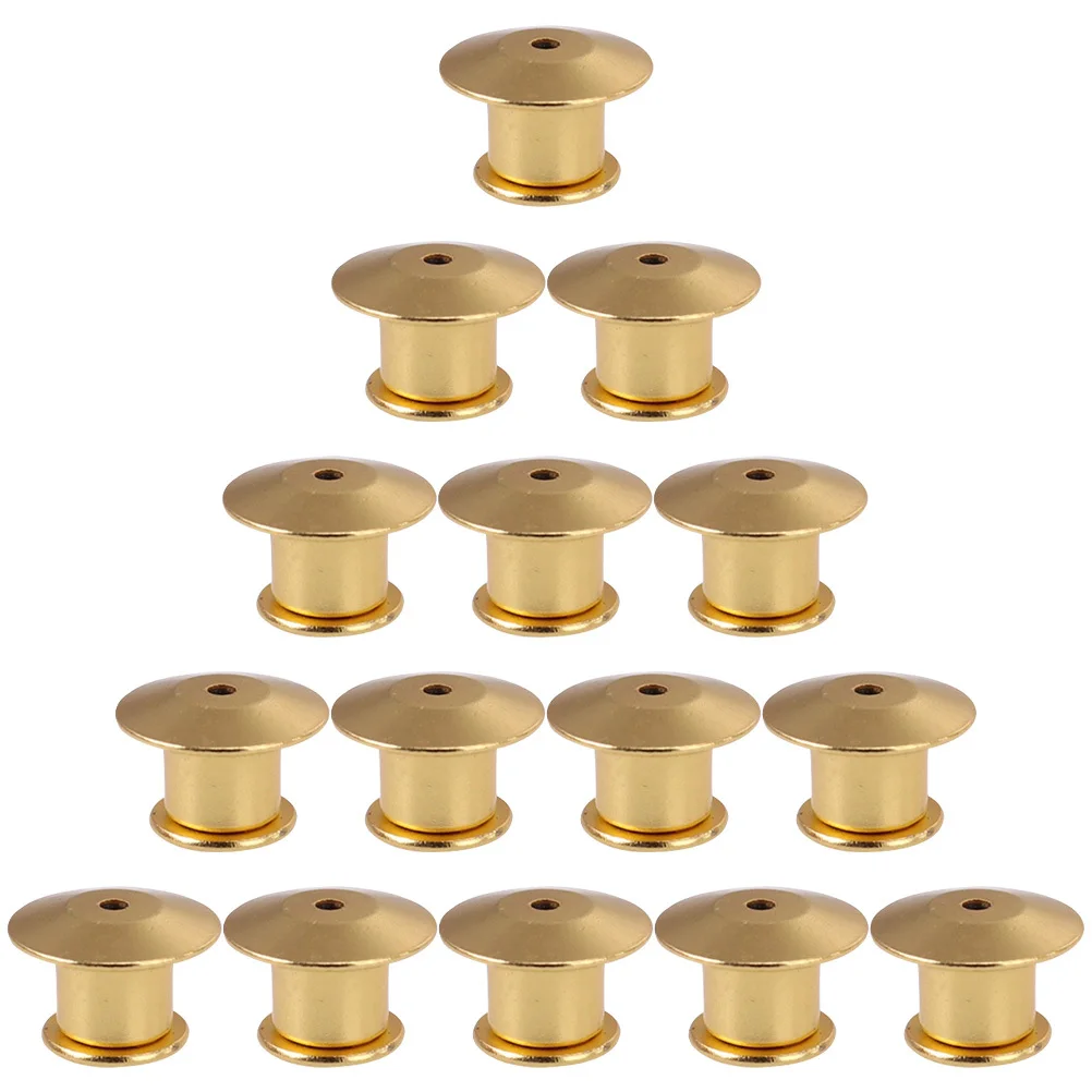 15pcs Alloy Keepers Locking Clasp For Brooches Lightweight Durable Replacement Pin Backs Multi-Function Pin Tack Diy Jewelry
