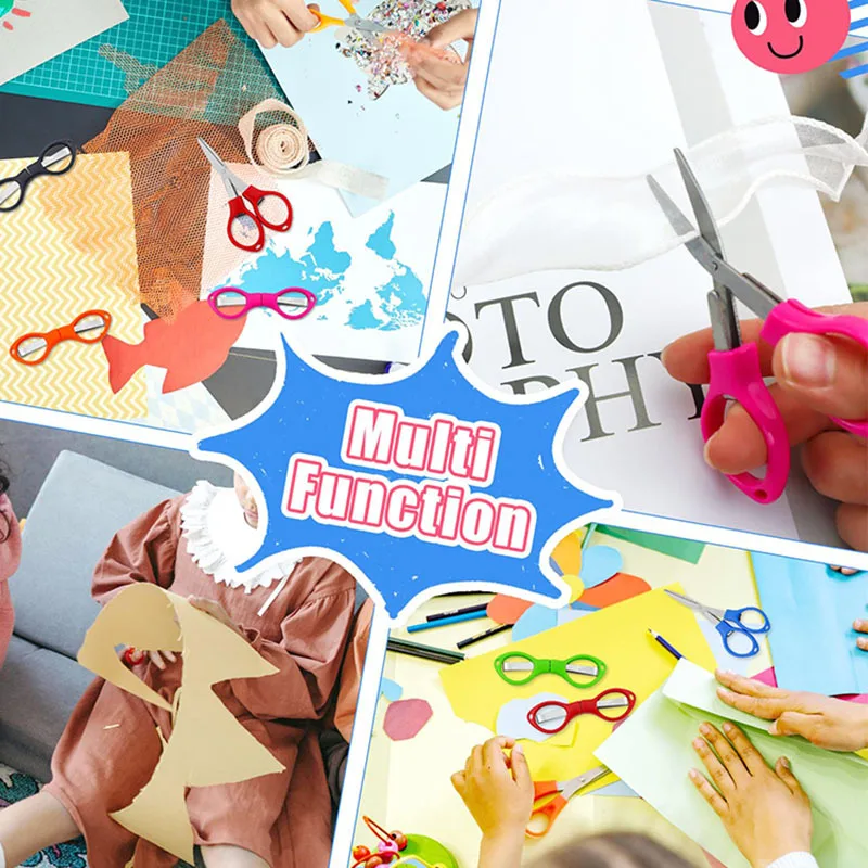 6-30Pcs Folding Scissors Stretchable Stainless Steel Portable Foldable Scissors School Office Home DIY Scissors