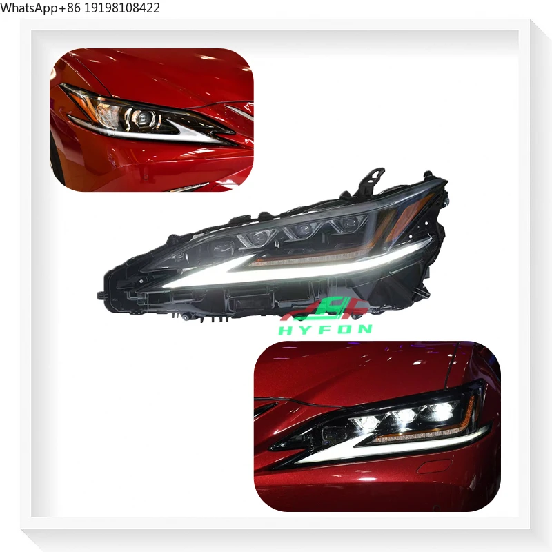 For Lexus ES200 ES260 2018-2020 Upgrade ES300H Matrix LED 3-eye Headlight Streamer Steering Day Running Light Plug and Play