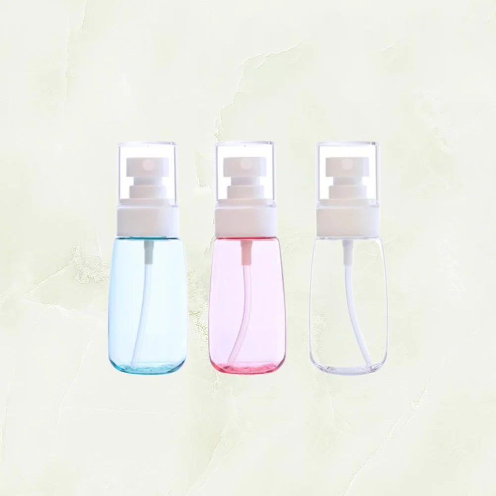 

3 Pcs Spray Bottles Refillable Leakproof Portable Mini Fine Mist Press Pump Bottles for Hair Subpackaging Travel Accessories