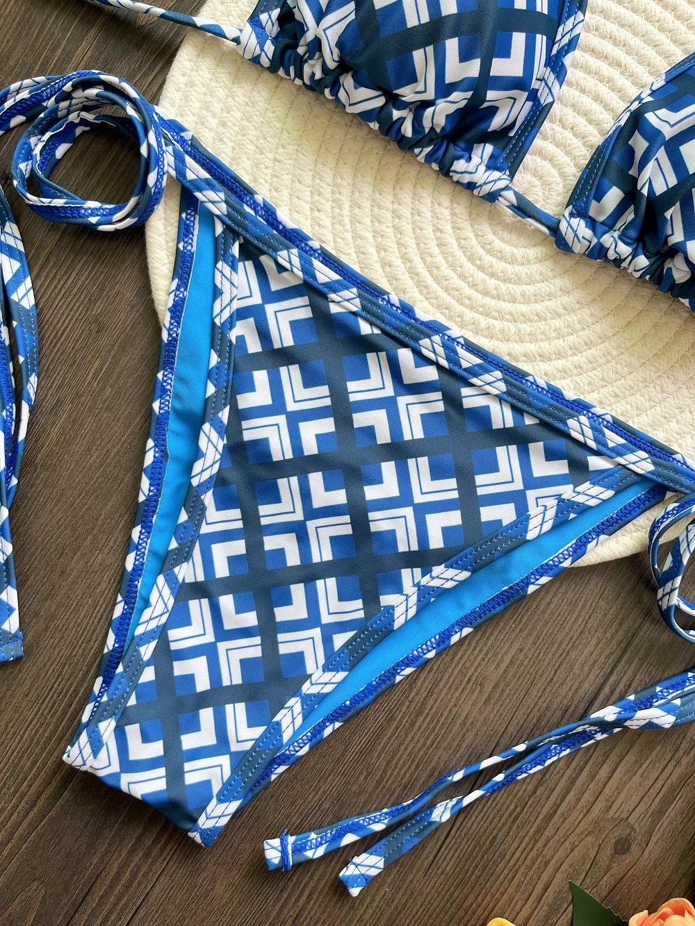 RUOTONSEPT Sexy New Lattice Print Bikini Set Women\'s Swimsuit Two-piece Triangle Thong Swimwear Bathing Suit Brazilian Biquinis