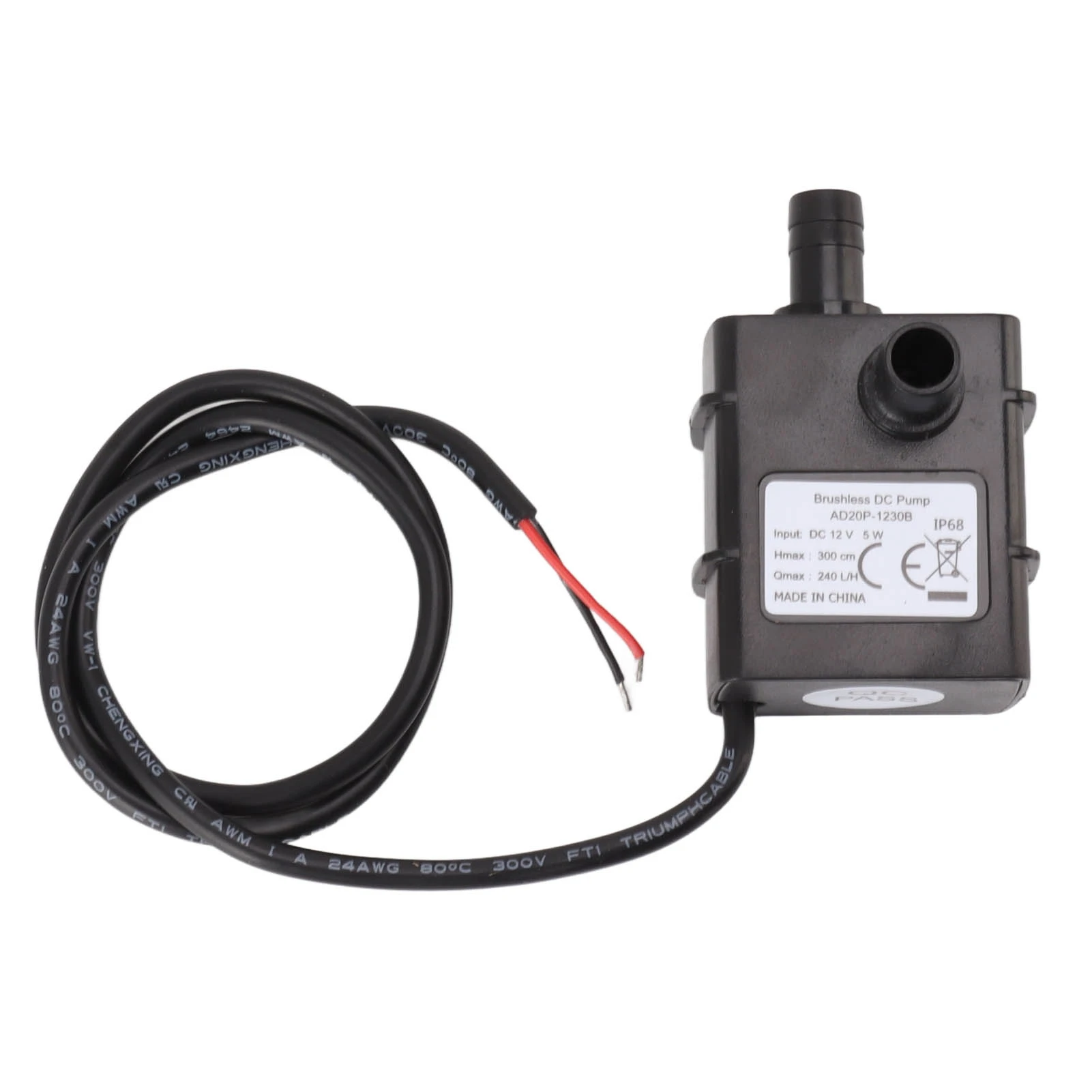 DC 12V Brushless Motor Pump Low Noise Mini Water Cooling Submersible Pump Micro Centrifugal Pump for Landscape Fountains
