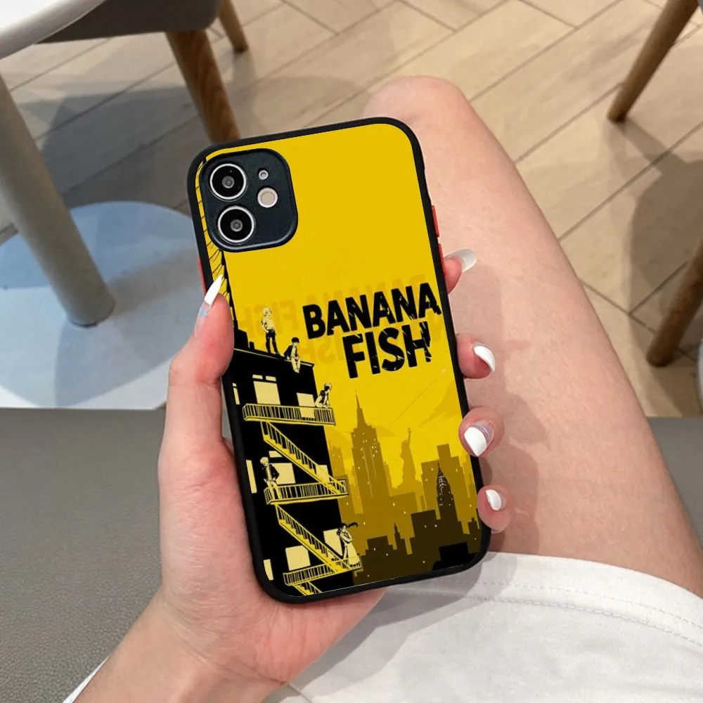 Anime BANANA FISH Phone Case For iPhone 14 X XR XS 7 8 Plus 11 12 13 pro MAX 13mini Matte Shockproof Case