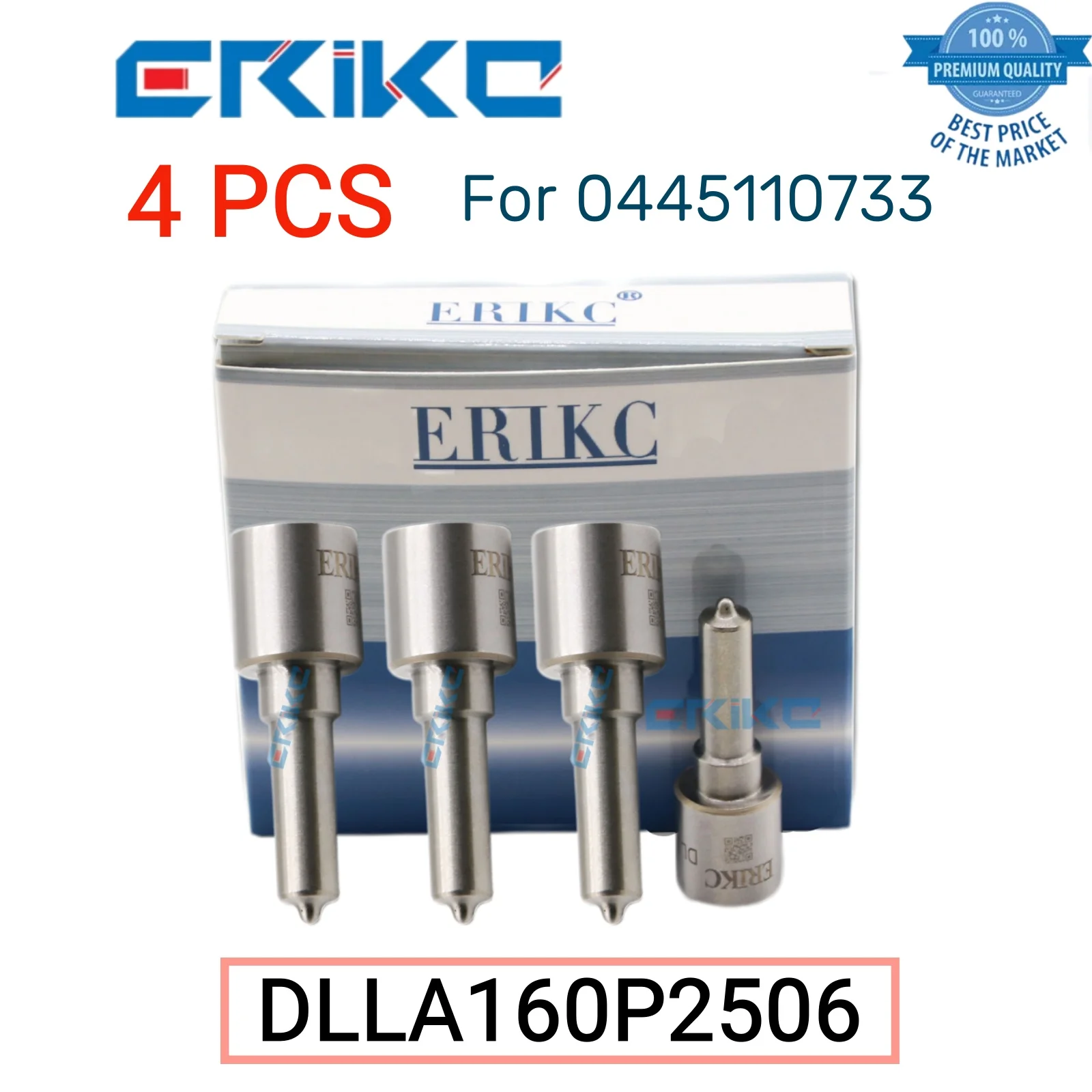 

4 PCS DLLA160P2506 Sprayer Nozzle 0 433 172 506 DLLA 160 P 2506 Diesel Fuel Injector Nozzle DLLA 160P2506 for 0445110733