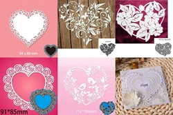 Love Heart flower lace metal cutting dies cut die mold Scrapbook paper craft knife mold blade punch goffratura stencil