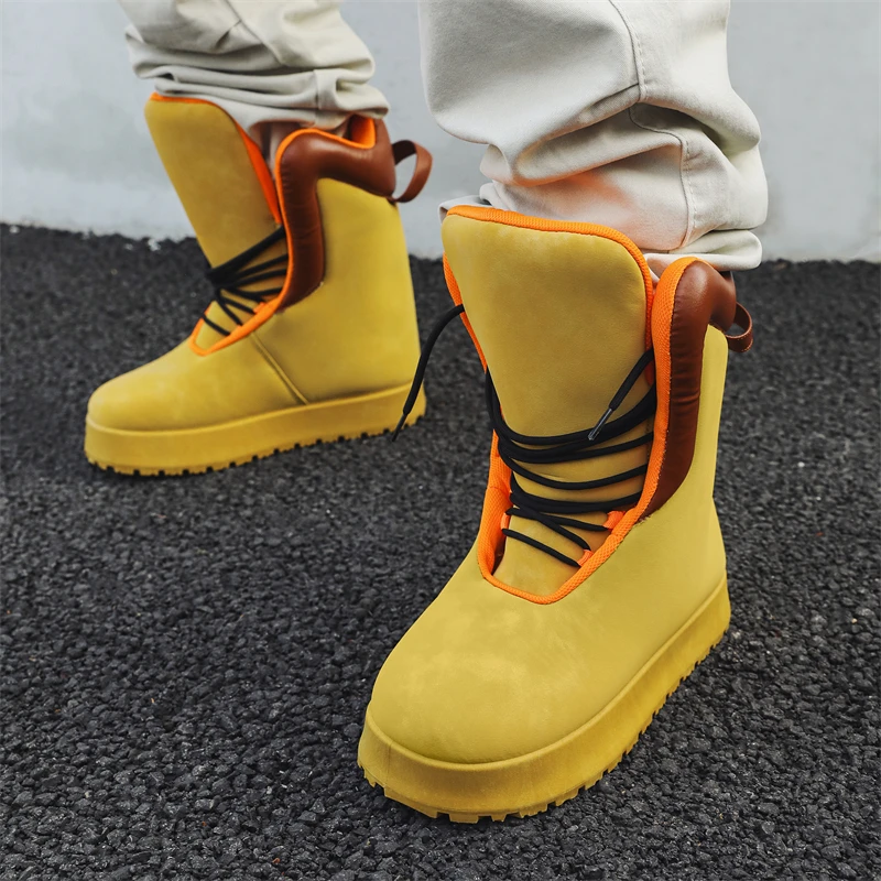 Brand Men Boots Shoes Thick Sole Fashion Sneakers Male Walking Shoes High Top Zapatillas Hombre Autumn Outdoor Mens Boots New