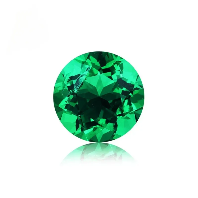 Top Lab Grown Columbia Emerald Round Shape Hand-cut Gemstone VVS1 for Jewelry Rings Earrings Making Selectable AGL Certificate