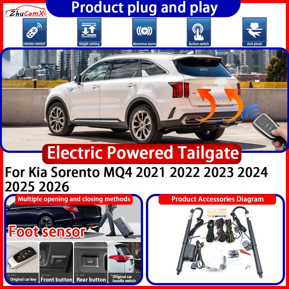 OEM Powered Tailgate for Kia Sorento MQ4 2021 2022 2023 2024 2025 2026 System anti pinch Smart Intelligent Control Gate Lift Kit