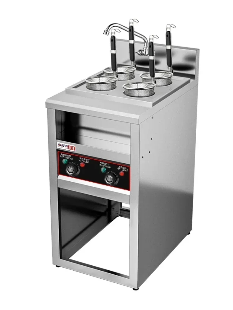 Vertical noodle cooker, commercial double headed Maocai soup powder dumpling stall, Spicy Hot Pot machine Hot sales