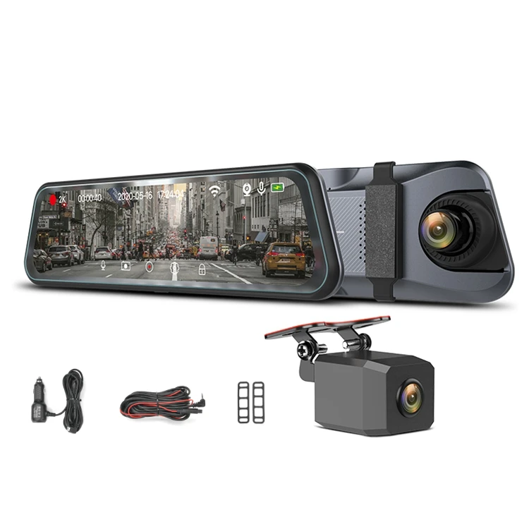 Dual Camera Car GPS Dvr Review 24-Hour Parking Car Dash Cam Dvr Rearview Mirror