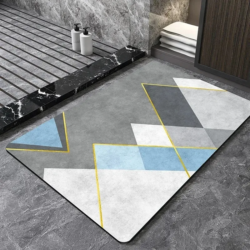 Colorful Geometric Texture Door Front Mat Decoration Home Bathroom Floor Mat