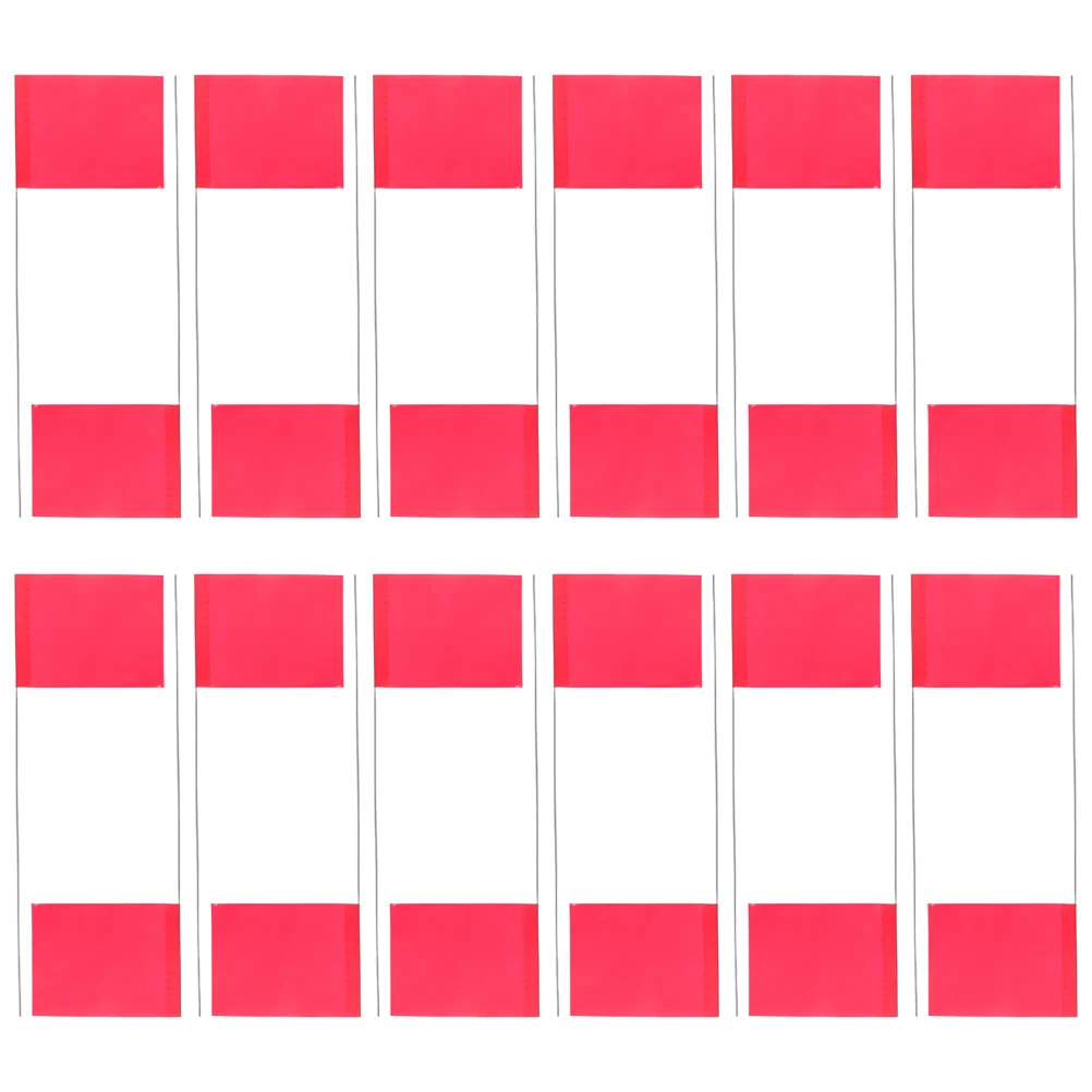 24 Pcs Sprinkle Water PVC Marking Flag Flags Stainless Steel Golf Themed Toothpick