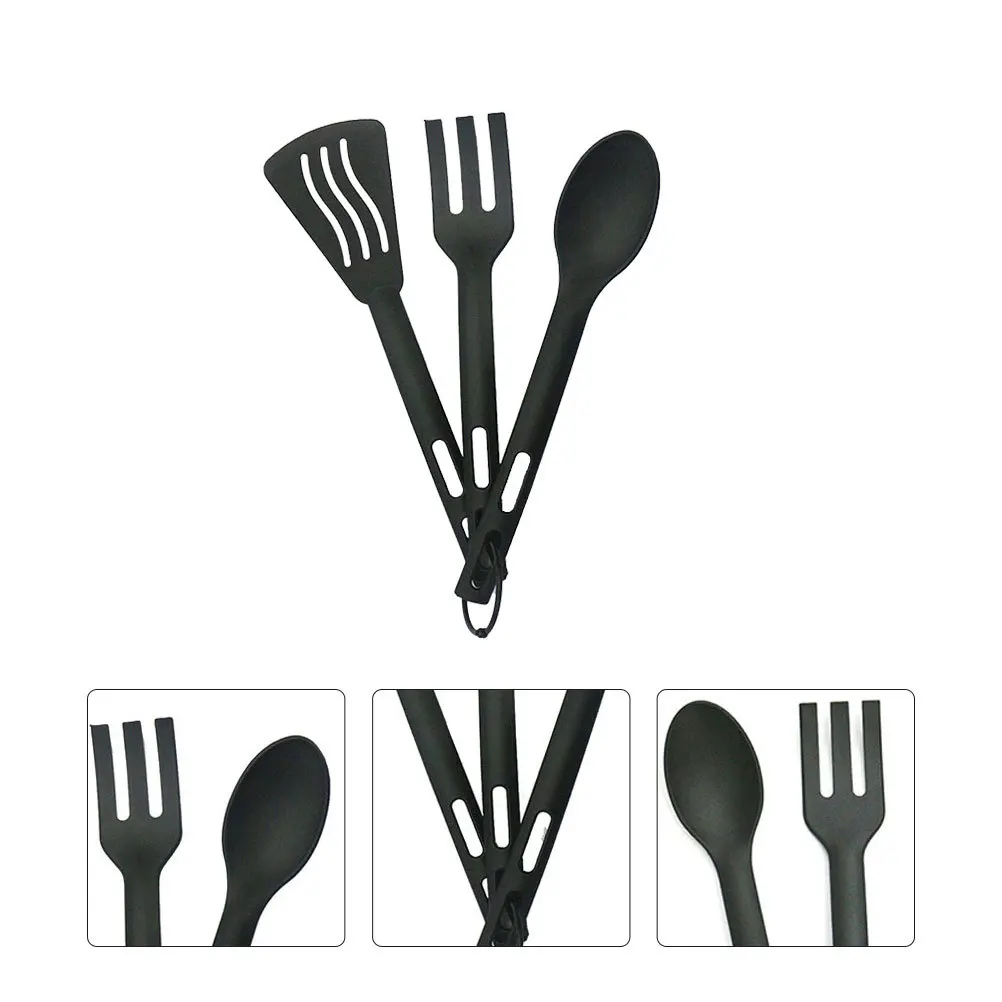 

3 set Nylon Cutlery Set Portable Camping Tableware For Hiking Picnic Outdoor Travel Lightweight Utensil Kit
