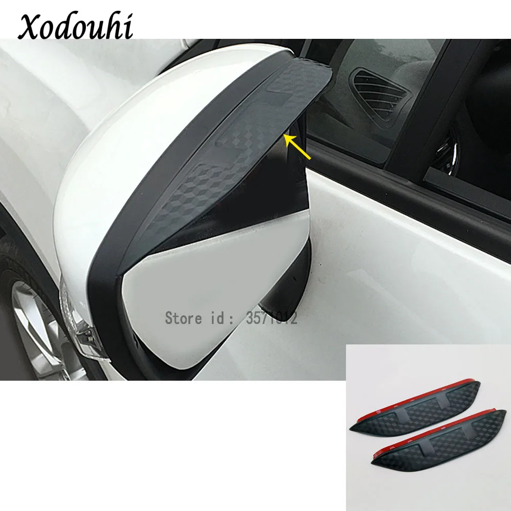 Jeep Grand Cherokee 2014 2015 2016 2017 2018 2019 Car Eyebrow Stick Rear View Side Glass Mirror Trim Frame Rain Shield Sun Visor